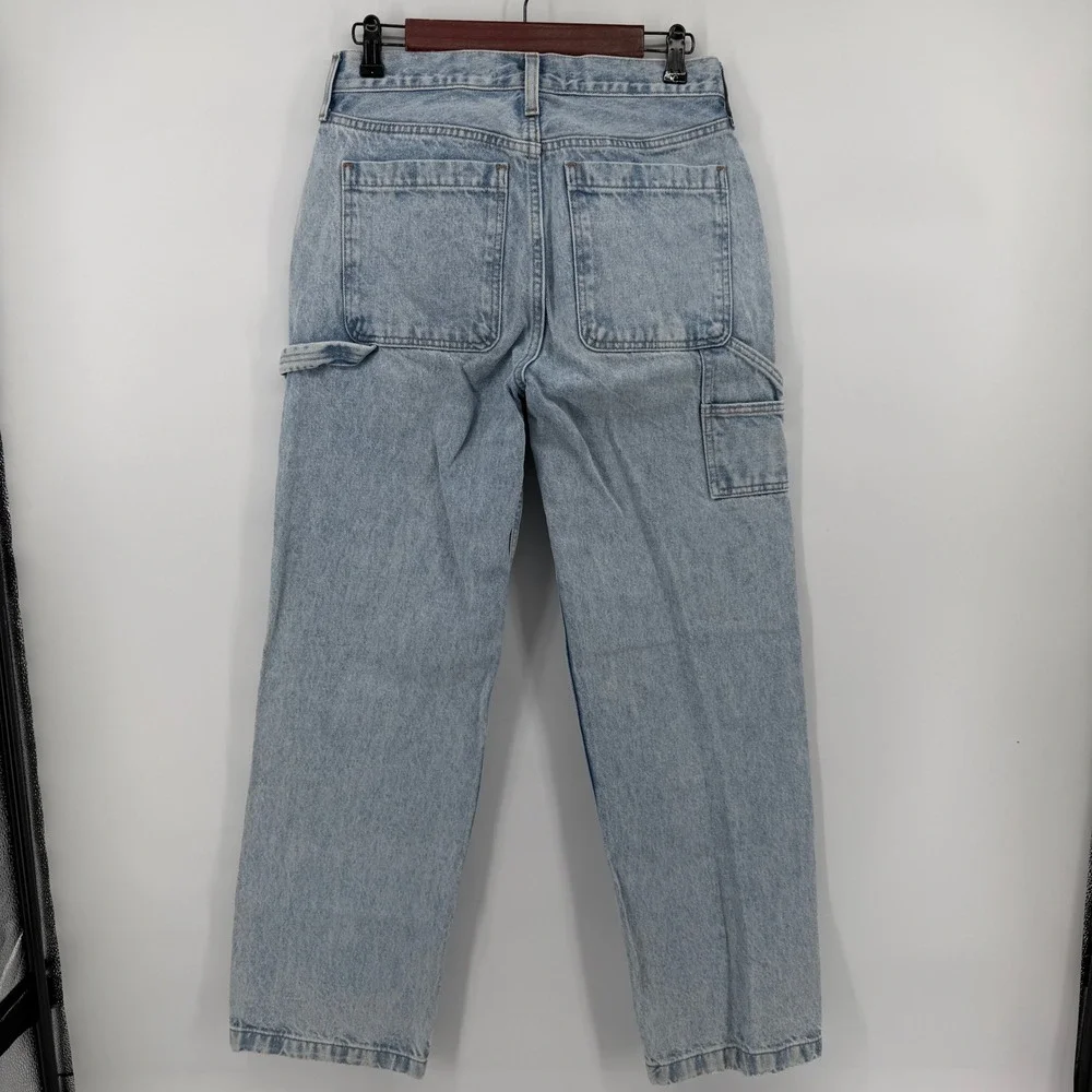 Abercrombie & Fitch Carpenter Jeans Mens 28x34 Light Wash Baggy Rigid Denim Y2K